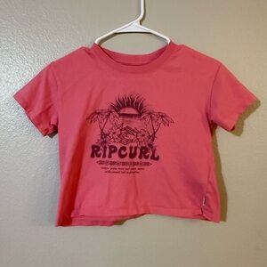 Rip Curl Pink Short Sleeve Tee Casual Graphic